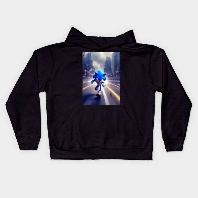 running hedgehog Kids Hoodie by store of art